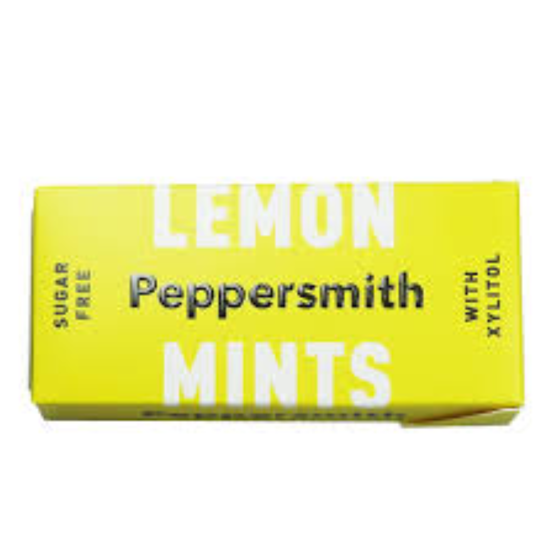 PEPPERSMITH LEMON SUGAR FREE MINTS 15G